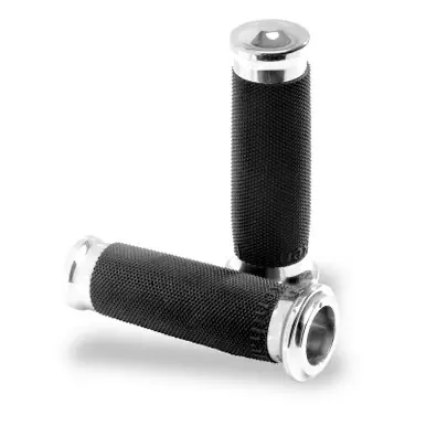 Markdown Performance Machine Contour Renthal Wrapped Grips - Chrome - 0063-2007-CH