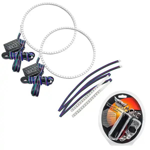 Oracle 21-22 Ford Bronco Headlight Halo Kit w/DRL Bar - Base Headlights -w/RF Controller Top Rated
