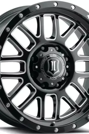 Icon Milled Gloss Black Alpha Wheel 1220906356GBMW | RealTruck No Minimum Order