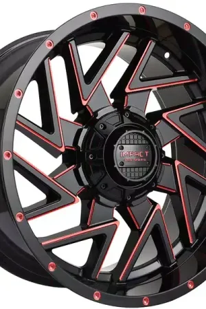 Impact Off-Road Gloss Black & Red 809 Wheel 809GBR-21053-12 | RealTruck Don’t Miss Out