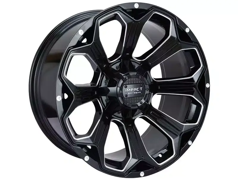 In Demand Impact Off-Road Milled Gloss Black 817 Wheel 817GB-21054-12 | RealTruck