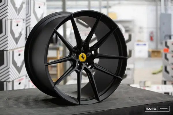 Vossen x Novitec NF9 22x12in - 5x114.3 BP - ET57 - Satin Black Ferrari 458 / F12 Rear Wheel Bargain