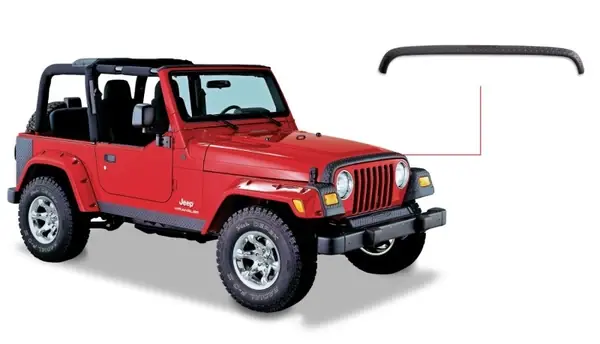 Free Delivery Bushwacker 98-06 Jeep TJ Trail Armor Hood Stone Guard - Black