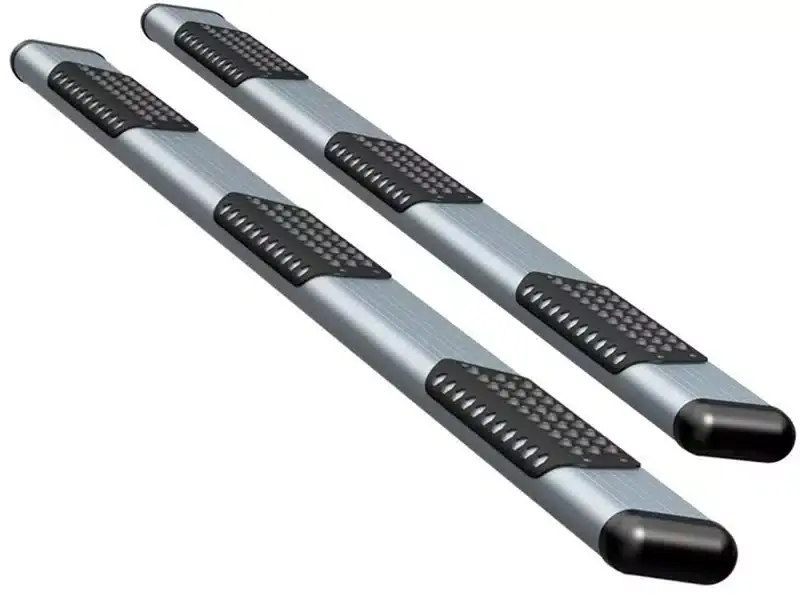 Luverne O-Mega II Silver Wheel to Wheel Running Boards 583098-571438 | RealTruck Free Shipping