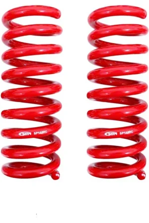 Last Chance BMR Rear Lowering Springs; Performance Version; Red