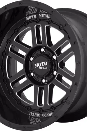 Genuine Moto Metal Milled Black Deep Six Wheel MO80022287344N | RealTruck