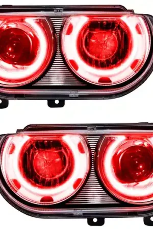 Express Delivery Oracle Chrome OE Style Red Halo Headlights 7132-003 | RealTruck