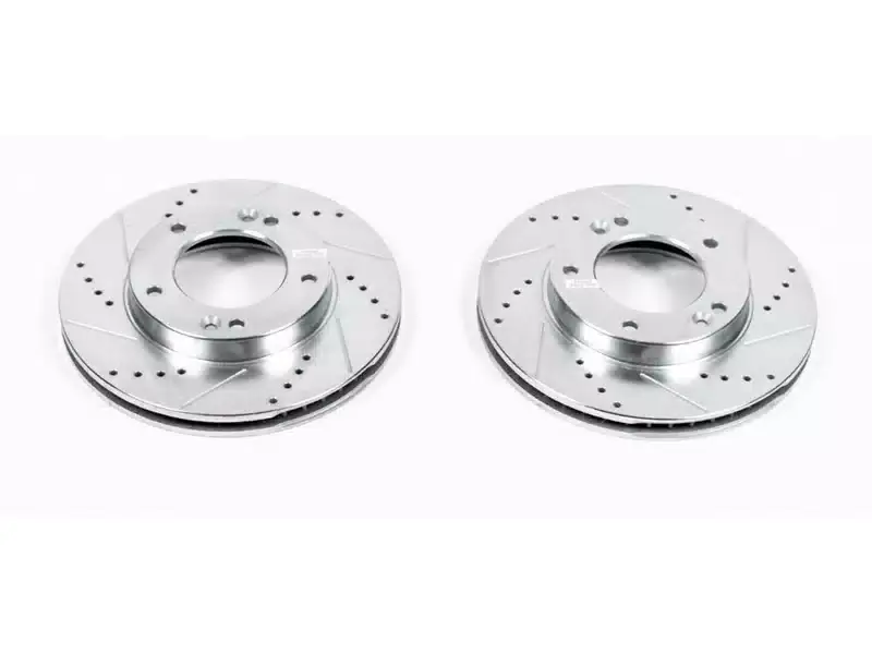 Best Choice Power Stop Evolution Drilled & Slotted Front Rotors JBR1512XPR | RealTruck