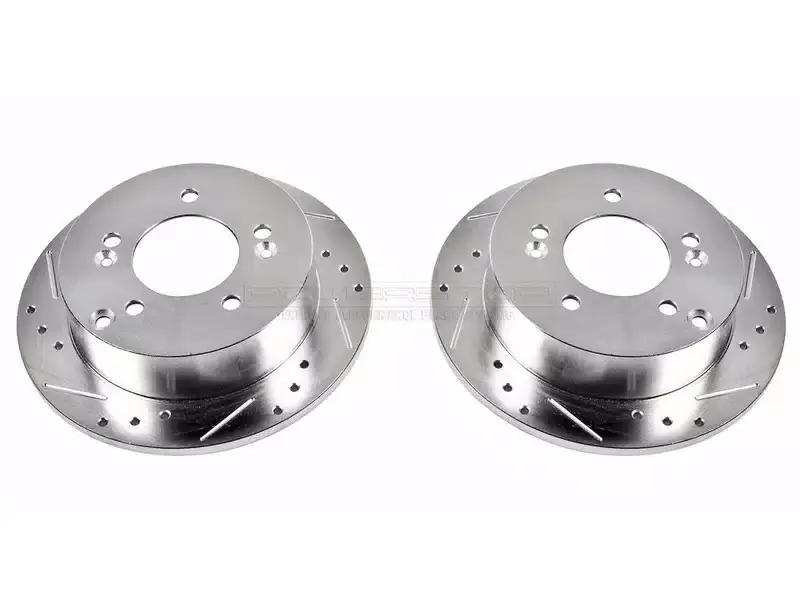 Super Sale Power Stop Evolution Drilled & Slotted Rear Rotors JBR959XPR | RealTruck
