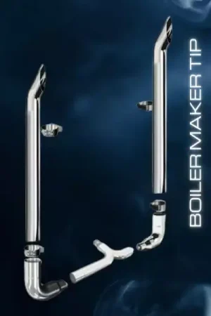 RoadWorks Freightliner Exhaust Kits Boilermaker Tip 6" Diameter 114" Tall KITFL16B114 | RealTruck Fast Shipping