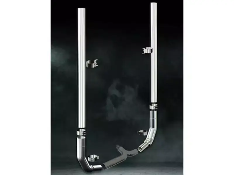 Free Delivery RoadWorks Kenworth Aero Style Cab Exhaust Kits KITKW26ST108 | RealTruck