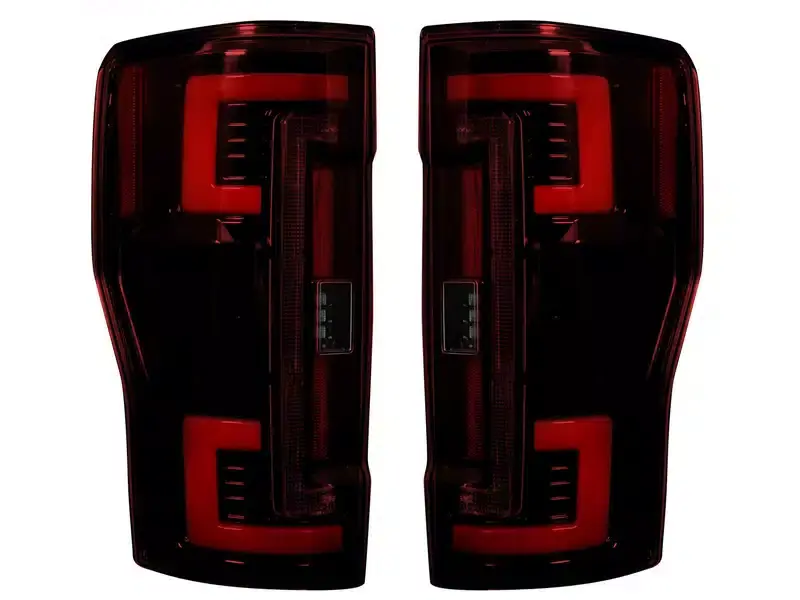 Recon Red and Chrome LED Tail Lights 264399RD | RealTruck Crafted