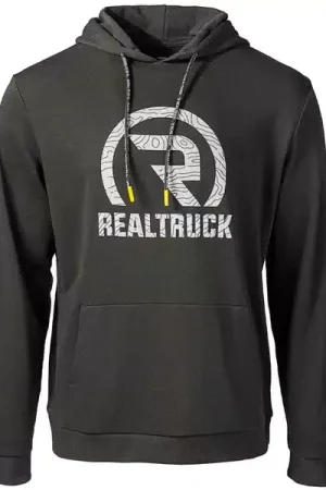 Weekend Sale RealTruck Men's Black Topographic Hoodie WR0012108001SM | RealTruck