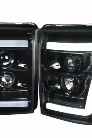 SPEC-D Black DRL Projector Headlights 2LHP-F25011BK-TM | RealTruck Mega Sale