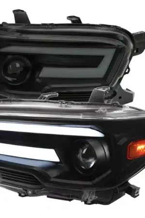 SPEC-D Smoked Black DRL Projector Headlights 2LHP-TAC16SM-SQ-RS | RealTruck Buy Online