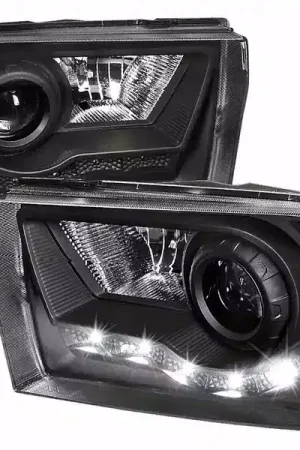 SPEC-D Black DRL Projector Headlights LHP-F25099JM-RS | RealTruck Instant Buy