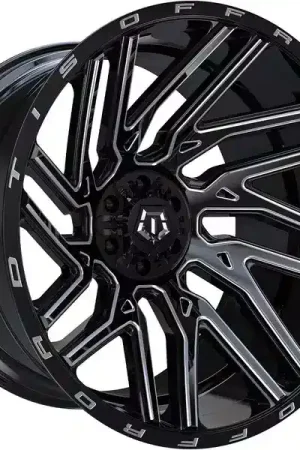 Fan Favorite TIS Milled Gloss Black 554 Wheel 554BM-2228144S | RealTruck