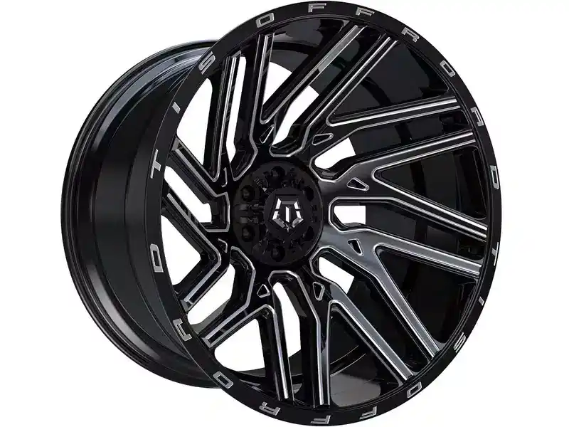 Fan Favorite TIS Milled Gloss Black 554 Wheel 554BM-2228144S | RealTruck