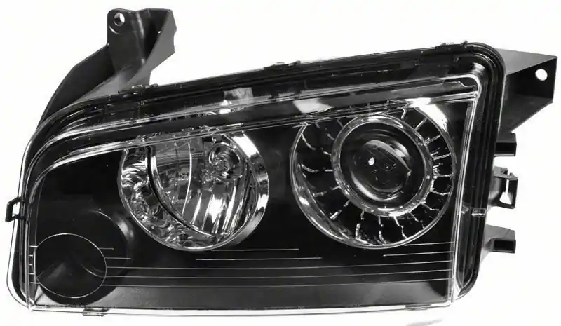 HID Headlight; Black Housing; Clear Lens; Driver Side Buy Direct