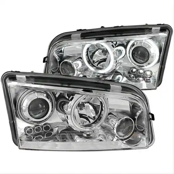 Order Now CCFL Halo Projector Headlights; Chrome Housing; Clear Lens