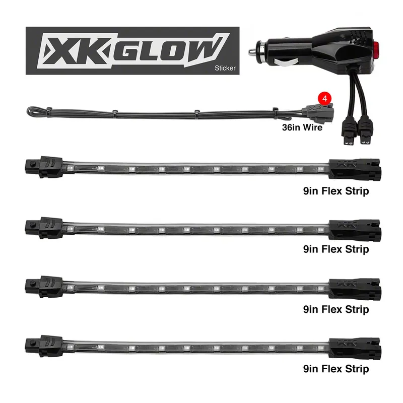 XK Glow 8-Inch Interior LED Accent Light Kit; White New Arrival