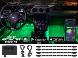 LEDGlow Bluetooth Million Color Pro Interior Lighting Kit; 6-Piece Fan Favorite
