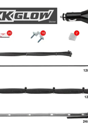 XK Glow 24-Inch Underglow LED Accent Light Kit; Green Free Delivery
