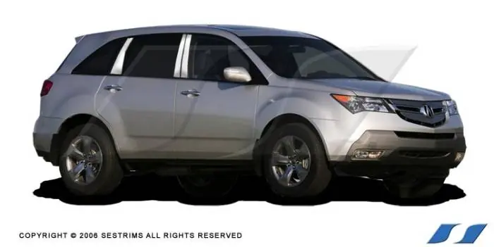 Acura MDX SES Trim Pillar Post - 304 Mirror Shine Stainless Steel - 6PC - P177 Budget