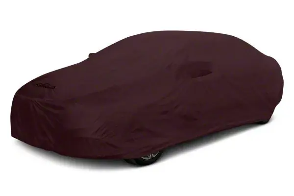 Authentic Coverking Stormproof Car Cover with Pocket for Rod-Style Roof Antenna; Wine