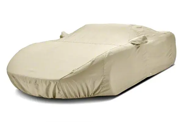 Mega Sale Covercraft Custom Car Covers Flannel Car Cover with Antenna Pocket; Tan