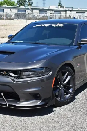 Budget FS Performance Engineering Front Splitter V1 with Splitter Rods; Semi-Gloss Black