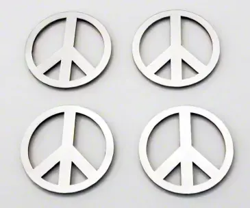 Peace Sign Emblems; Polished Weekend Sale