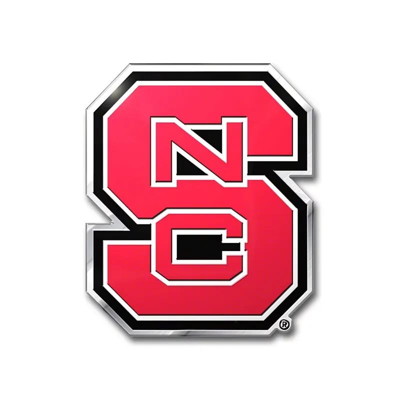 NC State University Embossed Emblem; Red Trending