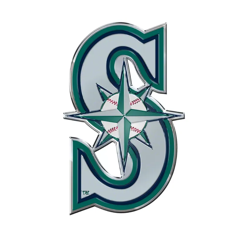 Seattle Mariners Embossed Emblem; Teal Professional Grade