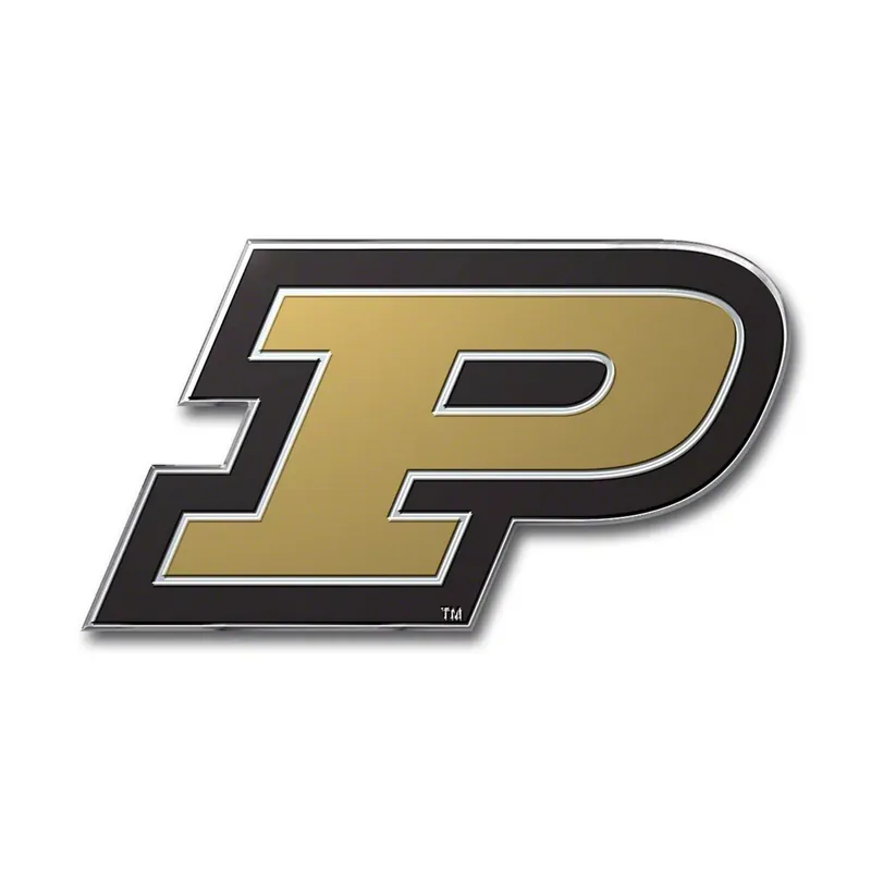 Free Shipping Purdue University Embossed Emblem; Gold