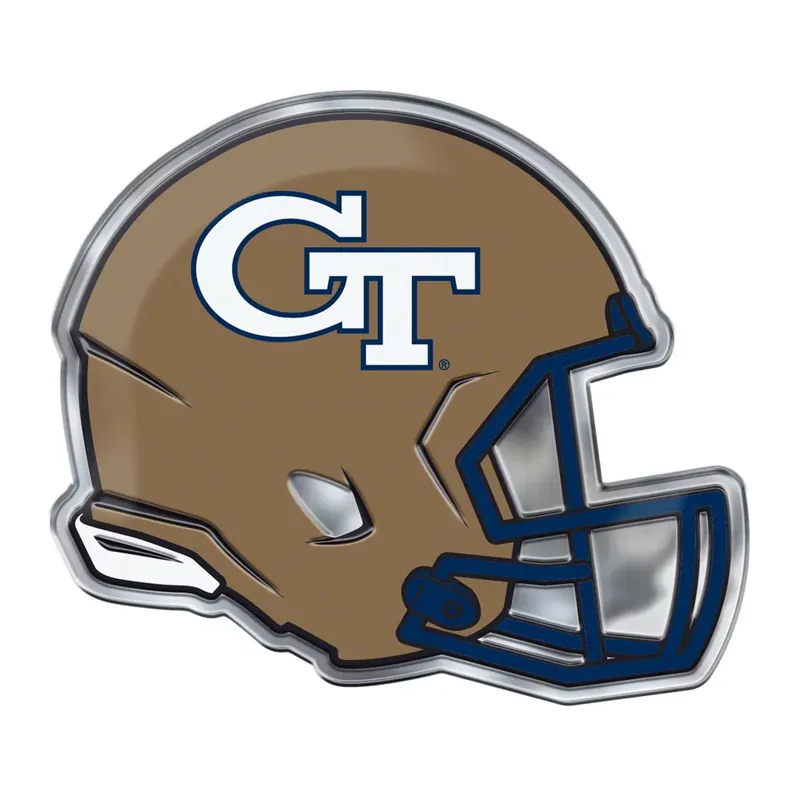 Georgia Tech Embossed Helmet Emblem; Gold Bargain