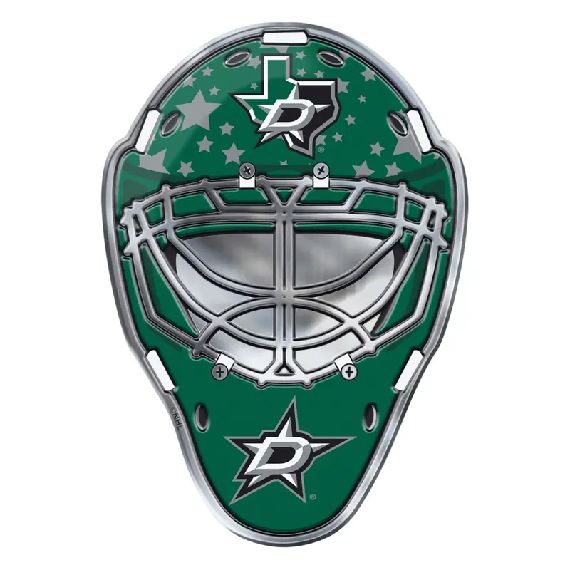 Dallas Stars Embossed Helmet Emblem; Green Trusted Brand