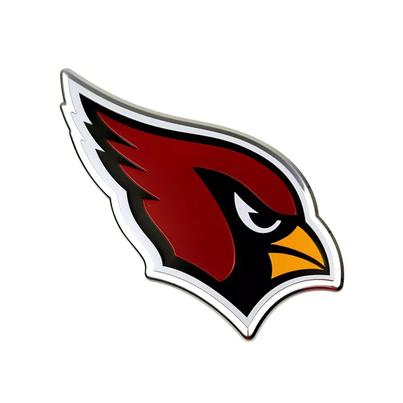 Arizona Cardinals Embossed Emblem; Red Authentic