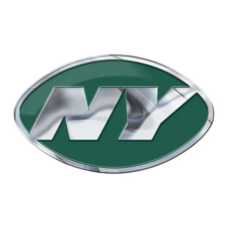 New York Jets Embossed Emblem; Green Original