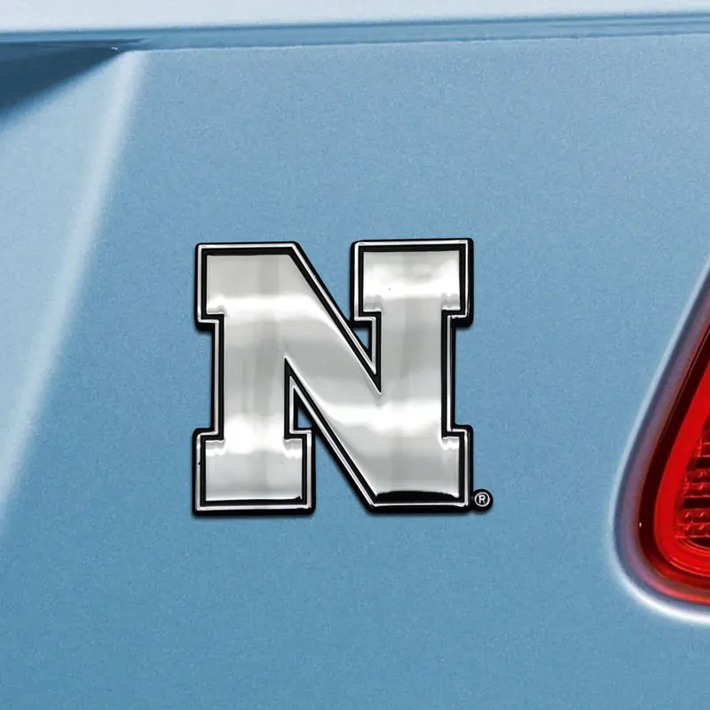 Free Delivery University of Nebraska Emblem; Chrome