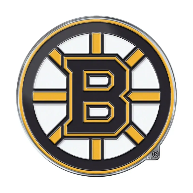 Limited Time Boston Bruins Embossed Emblem; Black