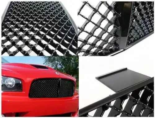 Mesh Upper Grille; Black High Quality