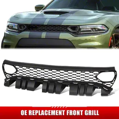Must Have OE Style Wire Mesh Upper Replacement Grille; Matte Black