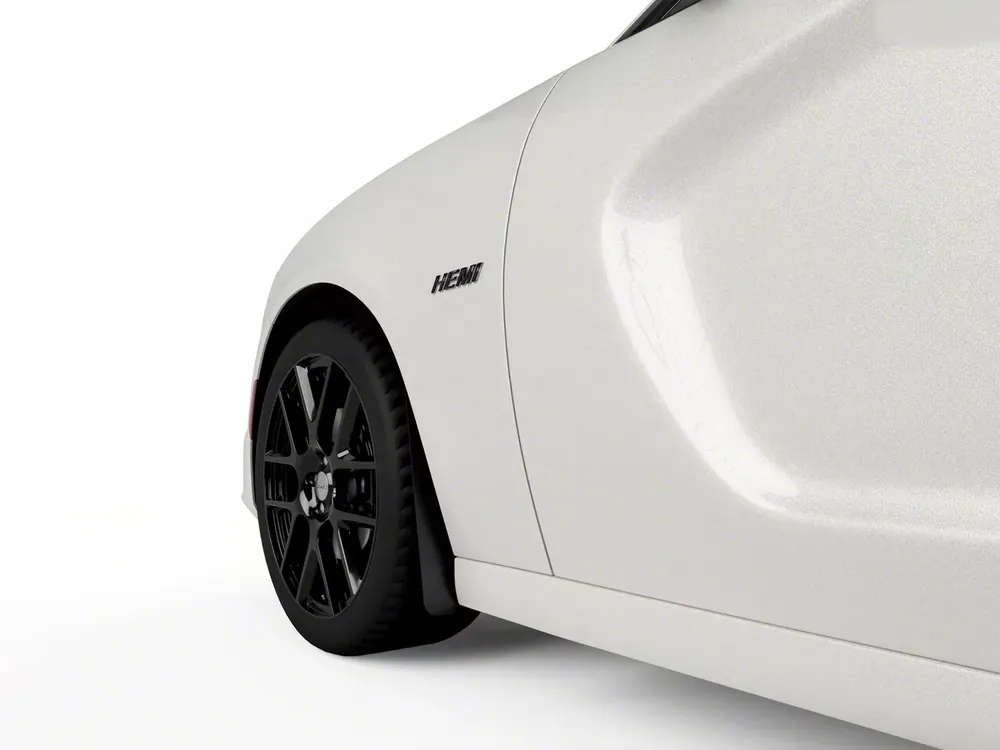 Worldwide Shipping Mud Flaps; Front; Matte Black Vinyl