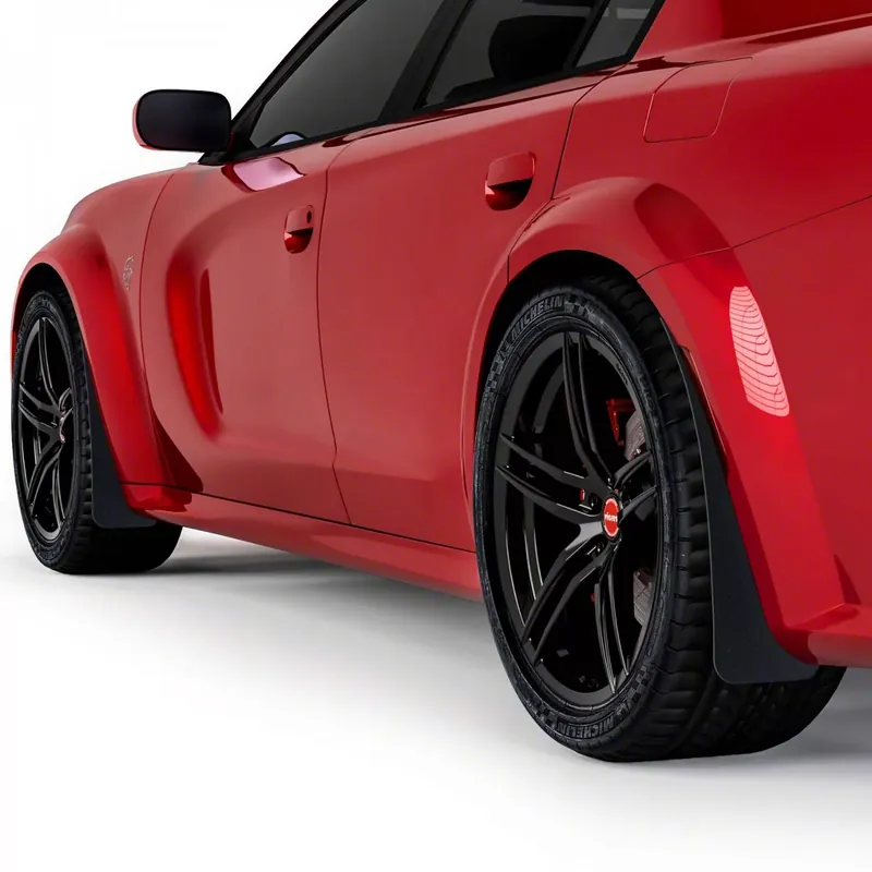 Must Have Mud Flaps; Front and Rear; Dry Carbon Fiber Vinyl