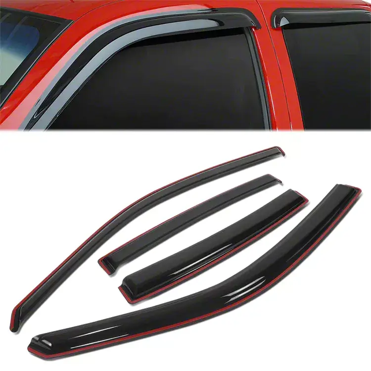 Window Visors; Dark Smoke; Front and Rear Premium