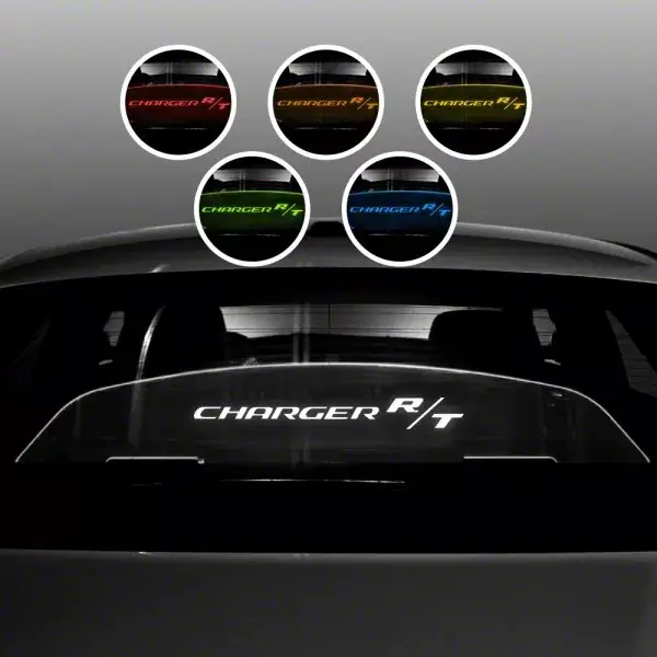 Wind Deflector with Charger R/T Script; White Lighting Kit Reduced Price