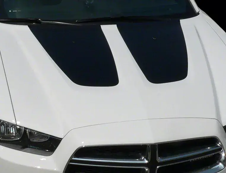 Hood Accent or Blackout Decals Stripes; Gloss Black Cheap