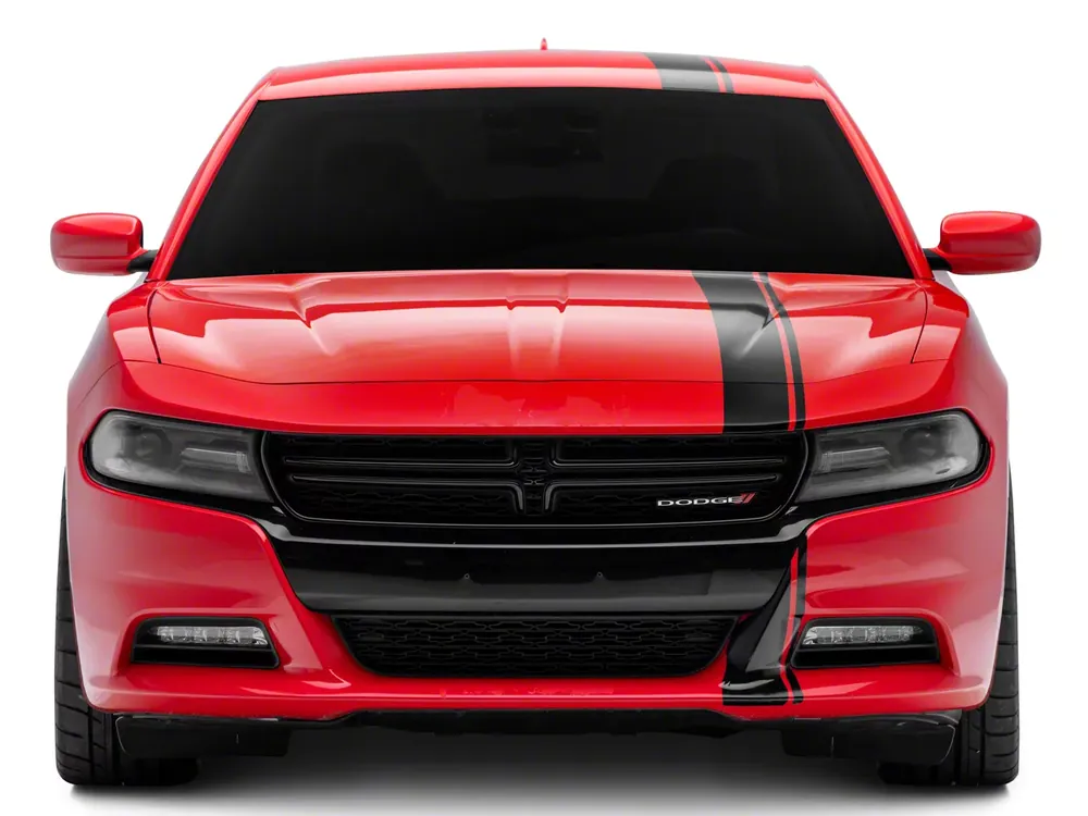 Trending SEC10 Narrow Pin Stripe Full Length Stripes; Gloss Black