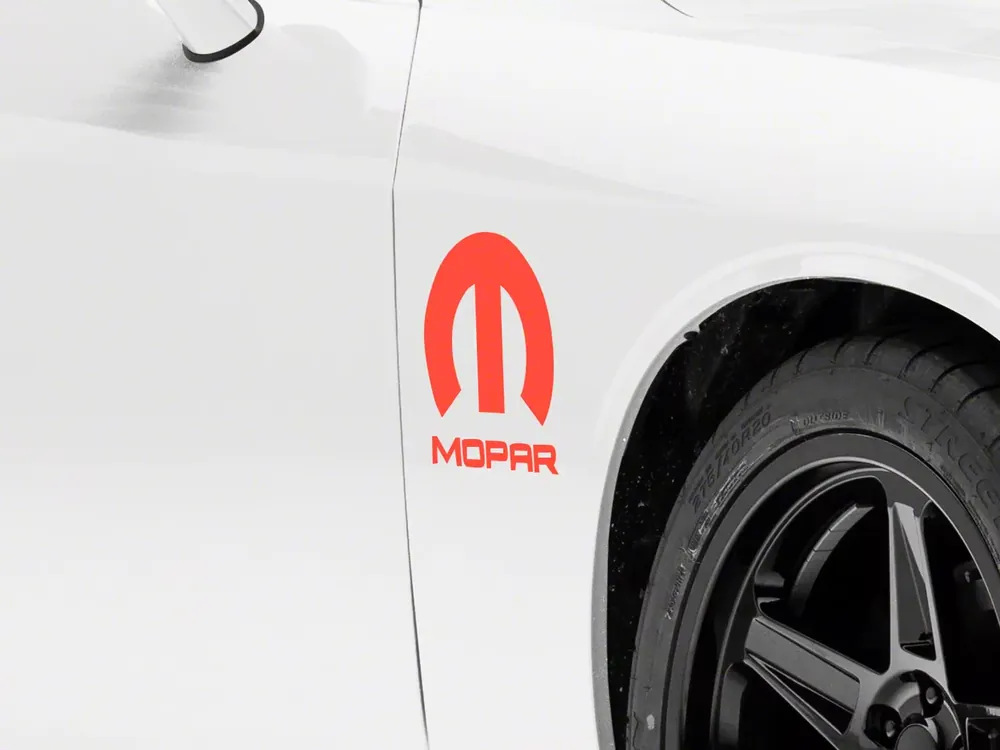 Mopar Licensed by SEC10 M Decal; Red Special Offer